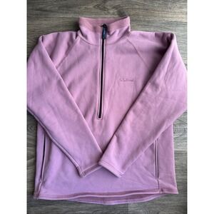 L.L. Bean‎ 1/2 Zip Pullover Sweatshirt Pink Mauve Women's Size Medium